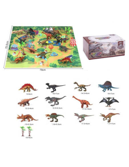 WOOPIE Zestaw XL Figurki Dinozaury + Kuferek + Mata
