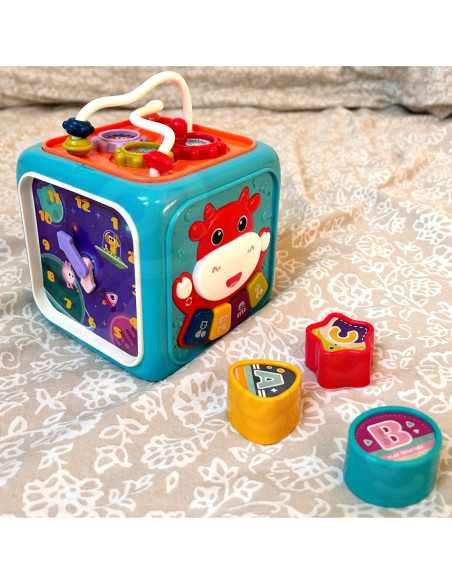 WOOPIE Kostka Sensoryczna Edukacyjna Montessori Sorter 6w1