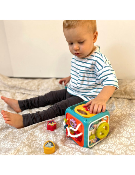 WOOPIE Kostka Sensoryczna Edukacyjna Montessori Sorter 6w1