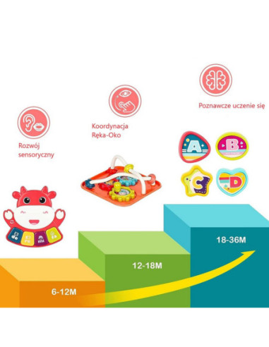 WOOPIE Kostka Sensoryczna Edukacyjna Montessori Sorter 6w1