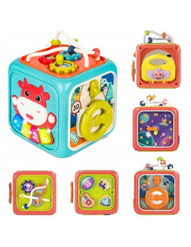 WOOPIE Kostka Sensoryczna Edukacyjna Montessori Sorter 6w1