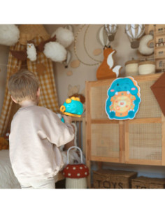 WOOPIE Gra w Rzutki Pistolet Dinozaur na Kulki Rzepy Tarcza Punkty Strzelanie 2