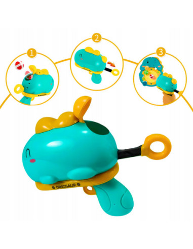 WOOPIE Gra w Rzutki Pistolet Dinozaur na Kulki Rzepy Tarcza Punkty Strzelanie