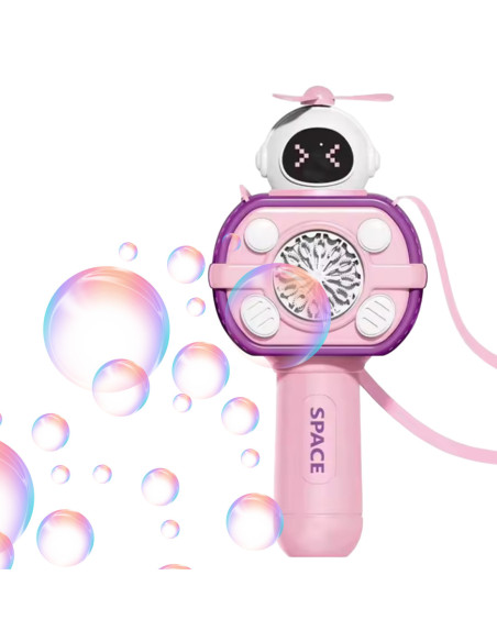 WOOPIE Maszyna Astronauta do Robienia Baniek Mydlanych Różowy