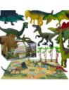 WOOPIE Zestaw Figurki Dinozaury 9szt. + Mata + Kuferek