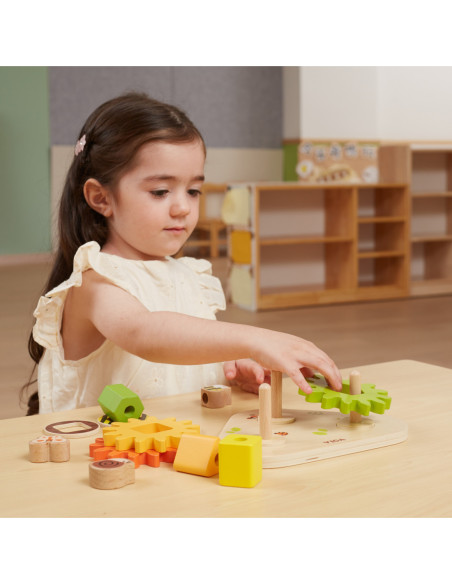 Viga Drewniany Sorter Koła Zębate "Kształty i Mechanizmy"