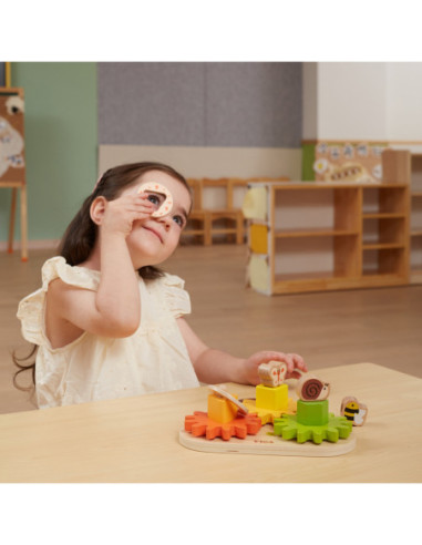 Viga Drewniany Sorter Koła Zębate "Kształty i Mechanizmy"