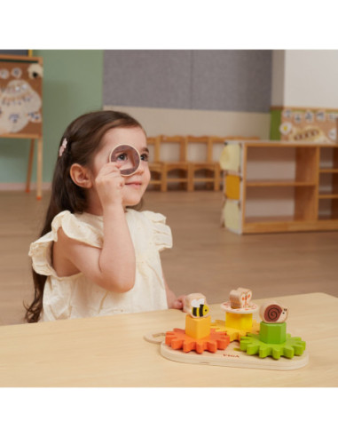 Viga Drewniany Sorter Koła Zębate "Kształty i Mechanizmy"