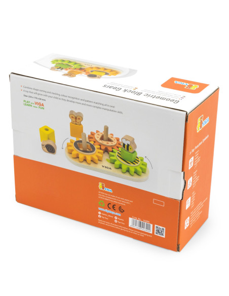 Viga Drewniany Sorter Koła Zębate "Kształty i Mechanizmy"