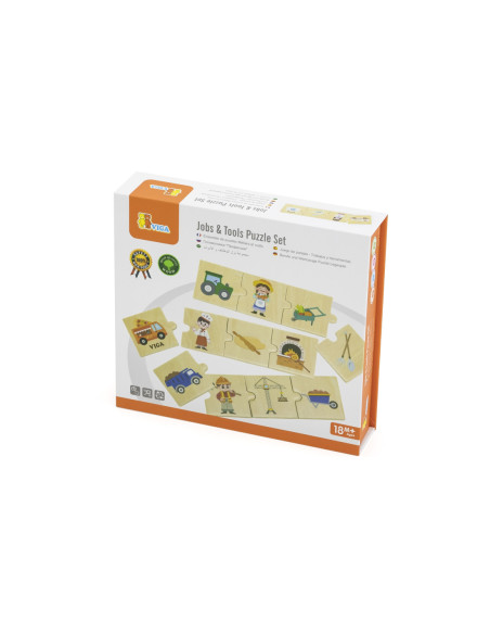 Viga Zestaw Drewniana Układanka Puzzle Dopasuj Zawody z Narzędziami