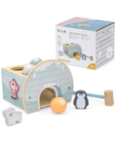 VIGA PolarB Wooden Igloo Puncher with Hammer, Figurines and Sorter