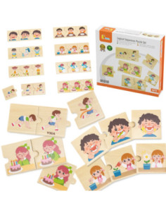 VIGA Wooden Puzzle Matching Activities for Kids