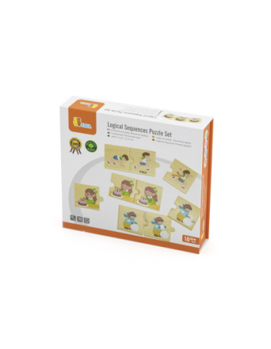 Viga Drewniana Układanka Puzzle Dopasuj Czynności