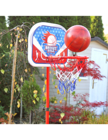 WOOPIE Zestaw Koszykówka Wolnostojąca Regulowana Wysokość 90-170cm + Piłka
