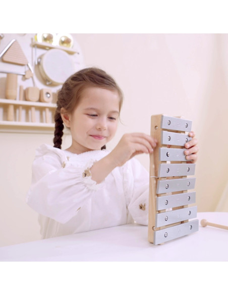 VIGA Drewniana Tablica Muzyczna Zestaw 12 Instrumentów Perkusyjnych