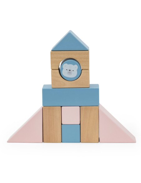 Viga PolarB Drewniany Wózek do Ciągnięcia + Klocki 21 el.