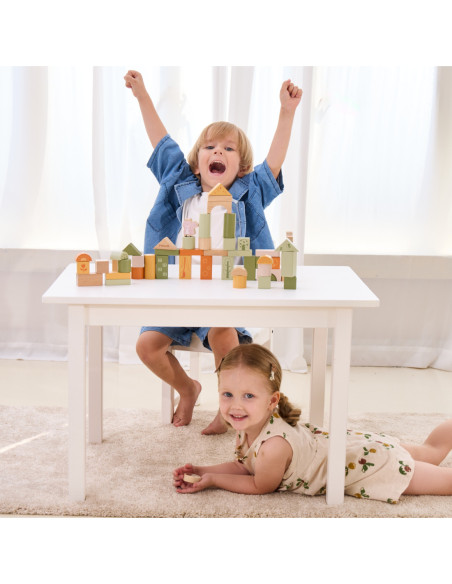 Viga PolarB Drewniane Klocki Bloki Zwierzęta 50 el. Montessori