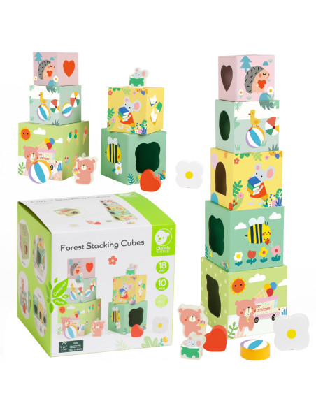 CLASSIC WORLD Układanka Kostki Sorter Kolorowe Kształty