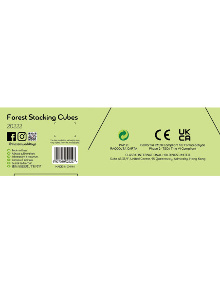 CLASSIC WORLD Układanka Kostki Sorter Kolorowe Kształty