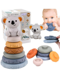 WOOPIE BABY Zestaw Edukacyjna Piramidka Koala 2w1 Gryzak