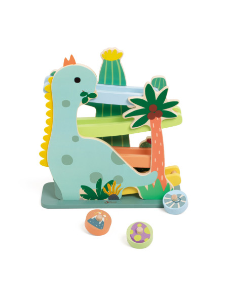 CLASSIC WORLD Kolorowa Zjeżdżalnia Tor Dinozaur 5 el.