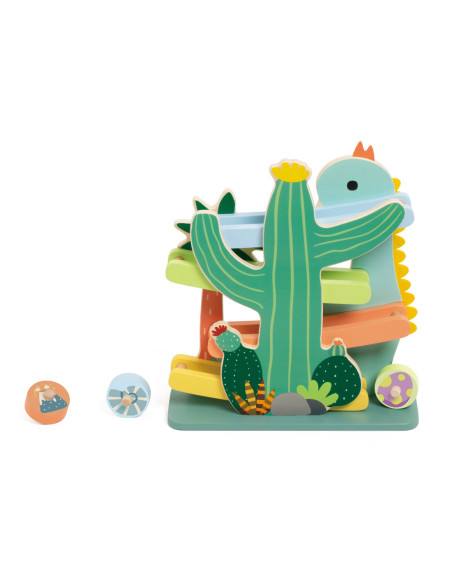 CLASSIC WORLD Kolorowa Zjeżdżalnia Tor Dinozaur 5 el.