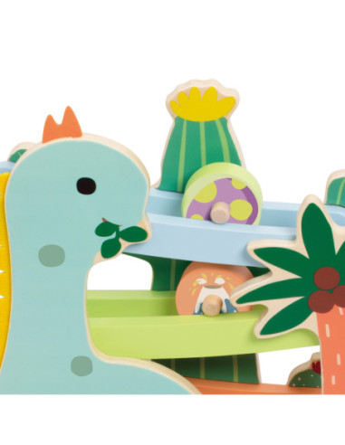 CLASSIC WORLD Kolorowa Zjeżdżalnia Tor Dinozaur 5 el.