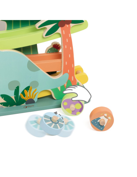 CLASSIC WORLD Kolorowa Zjeżdżalnia Tor Dinozaur 5 el.