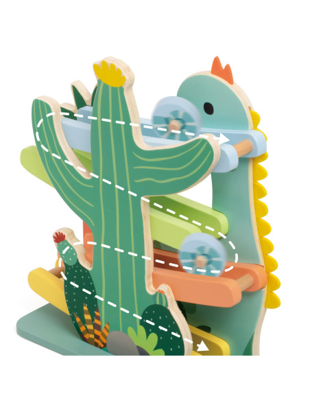 CLASSIC WORLD Kolorowa Zjeżdżalnia Tor Dinozaur 5 el.