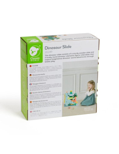 CLASSIC WORLD Kolorowa Zjeżdżalnia Tor Dinozaur 5 el.