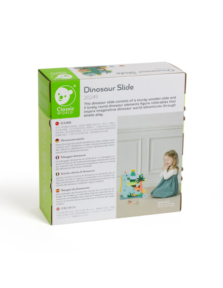 CLASSIC WORLD Kolorowa Zjeżdżalnia Tor Dinozaur 5 el.