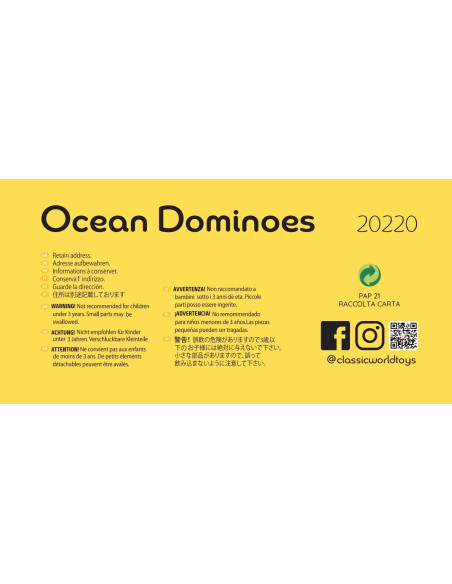 CLASSIC WORLD Drewniane Domino Tor Logiczny Przeszkód Układanka Montessori 100 el.