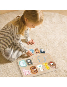 CLASSIC WORLD Drewniane Puzzle Numeryczne Cyferki Montessori 11 el. 2