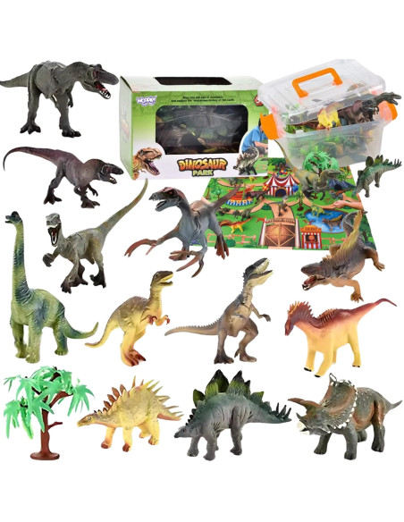 WOOPIE Zestaw Park Dinozaurów Figurki + Mata i Akcesoria 23 el.