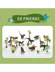 WOOPIE Zestaw Park Dinozaurów Figurki + Mata i Akcesoria 23 el. 2