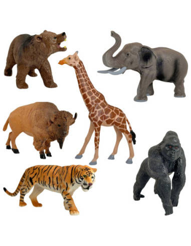 WOOPIE Duży Zestaw Figurki Dzikie Zwierzęta + Mata i Akcesoria 23 el.