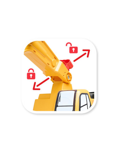 FALK Koparka JCB DIGGER Obrotowa Żółta Ruchoma Łyżka Od 3 Lat.