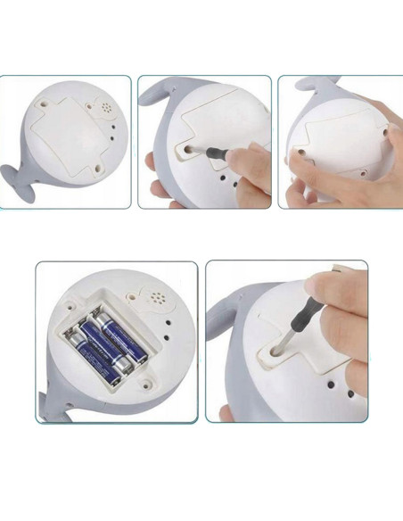 WOOPIE Wielorybek Świecąca Fontanna Zabawka do Kąpieli - Biały