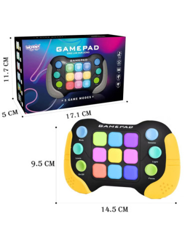 WOOPIE Elektroniczna Gra Zręcznościowa Pop-It Fidget Toy Gamepad