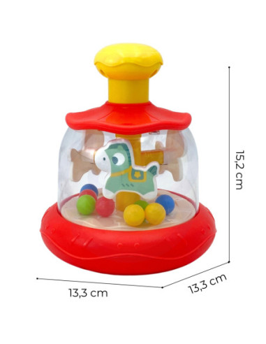 WOOPIE BABY Kolorowe Koniki Czerwona Bączek Karuzela