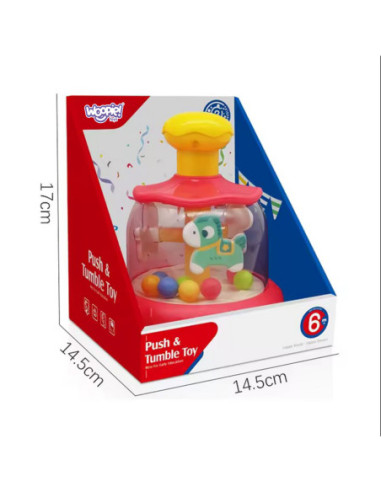 WOOPIE BABY Kolorowe Koniki Niebieski Bączek Karuzela z Kulkami