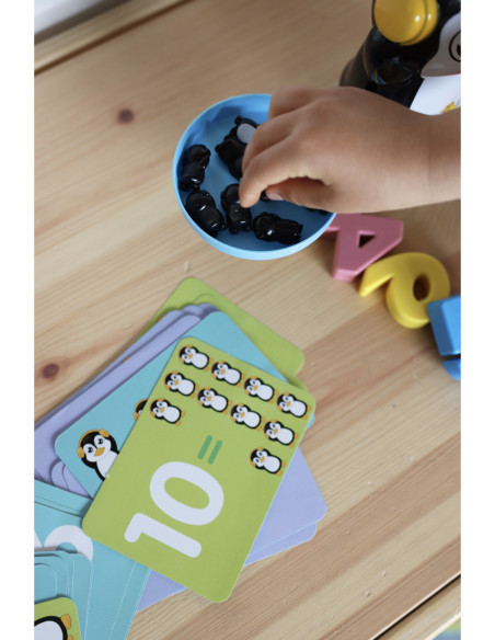 WOOPIE Waga Równoważnia Szalkowa Nauka Liczenia Pingwin 10 szt.