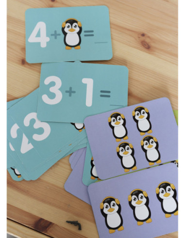 WOOPIE Waga Równoważnia Szalkowa Nauka Liczenia Pingwin 10 szt.