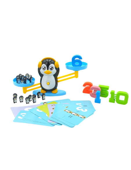 WOOPIE Waga Równoważnia Szalkowa Nauka Liczenia Pingwin 10 szt.