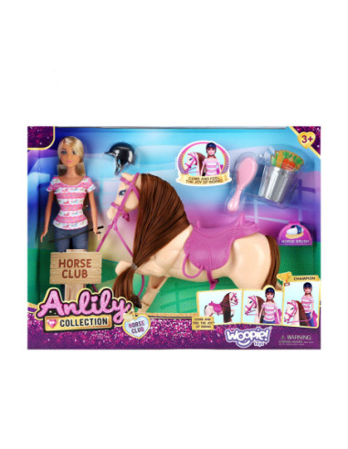 WOOPIE ROYAL Zestaw Urocza Lalka z Koniem + Akcesoria
