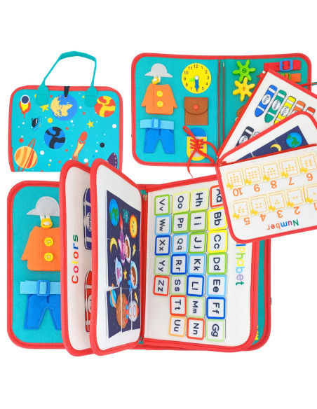 WOOPIE  Edukacyjna Książeczka Walizka Montessori - Księżyc