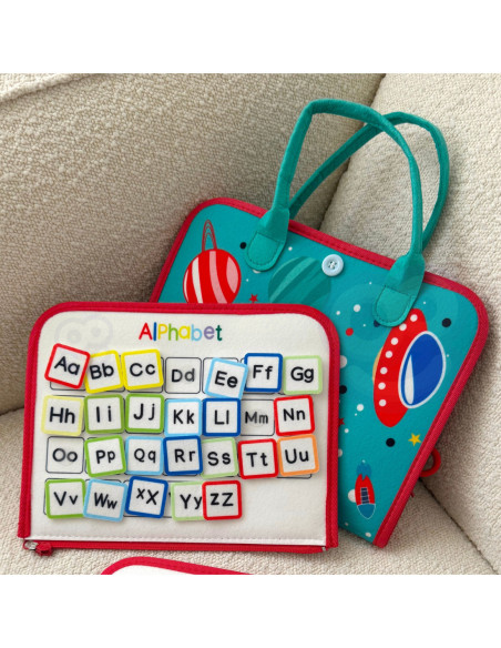 WOOPIE  Edukacyjna Książeczka Walizka Montessori - Księżyc