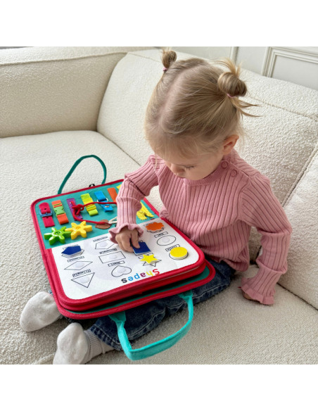 WOOPIE  Edukacyjna Książeczka Walizka Montessori - Księżyc