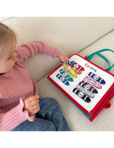 WOOPIE  Edukacyjna Książeczka Walizka Montessori - Księżyc