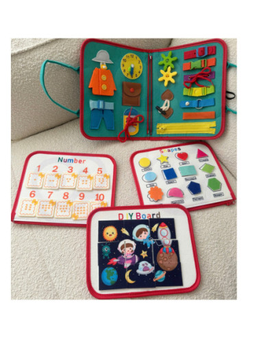 WOOPIE  Edukacyjna Książeczka Walizka Montessori - Księżyc